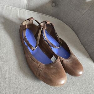 Merrell Brown Leather Mary Jane Flats Size 7.5